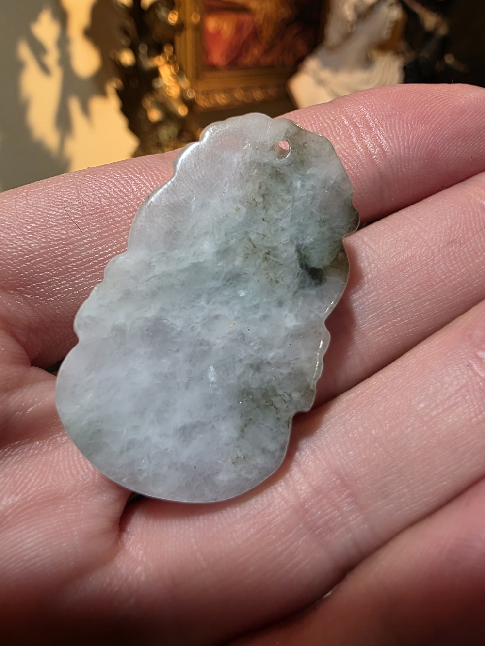 Natural Burmese Type A Jadeite Jade Carved Rooster Pendant - Picture 4 of 5